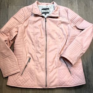 Pink motorcycle style jacket sz 1x